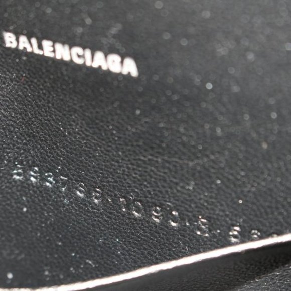 Balenciaga Black Leather Classic Logo Wallet on Chain Gold Chain 48ba624s - Picture 3 of 12